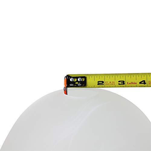 White Glass Shade Replacement for Floor Lamp Alabaster Glass Bowl Shade - (White Marble)