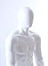 Brand New Sitting Male Full Body Fiberglass Abstract Egg Head Mannequin Glossy White (GZM3E)