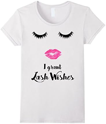 Women's I Grant Lash Wishes Eyelash Makeup Sexy Face T-Shirt Large White