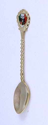 Germany Souvenir Gold Plated Collectible Twist Spoon 5" lpco