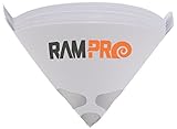 Ram-Pro 50 Paint 190 Micron Paper Strainer, Filter Tip Cone Shaped Fine Nylon Mesh Funnel W/Hooks - Premium Grade Disposable - Use Automotive, Spray Guns, Arts & Crafts, Hobby & Painting Projects
