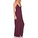 May&Maya Women's Low V-Neck and Low V-Back Maxi Dress
