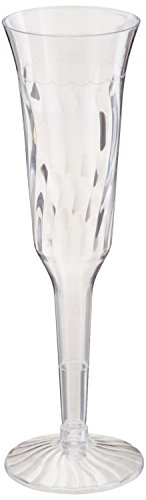 Fineline Settings 2 Piece Champagne Flutes-5 oz | Clear | Flairware | Pack of 10 Drinkware, 5 OUNCES (RET-2105)