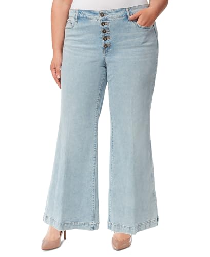 Jessica Simpson Women's True Love Trouser Flare Wide Leg Jean