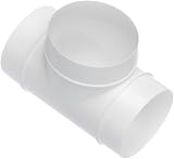 EUROPLAST 100mm 4 Inch T-Joint 3 Way Round PVC Ducting Connector Ventilation view 8