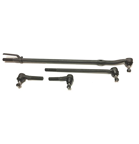 PartsW 4 Pc Steering Kit for Ford Bronco F-100 F-150 F-250 F-250 HD F-350 Inner Tie Rod End Center Link & Outer Tie Rod Ends
