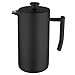 Belwares Large French Press Coffee Maker with Extra Filters for a Richer and Fuller Coffee Flavor, Designed with Double Wall Black Stainless Steel to Preserve Hot Coffee Temperature (50oz)