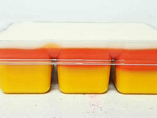 Candy Corn - Limited 2018 Halloween Edition - Scented All Natural Soy Wax Melts - 6 Cube Clamshell 3.2oz Highly Scented - Triple Color Layer!