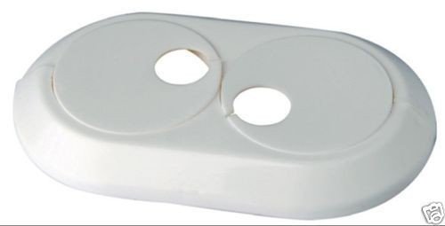 Heating Pipe Rosettes (Double Sets) 28 mm White (Pack of 5)