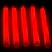 Lumistick 6 Inch Premium Glow Sticks | 15mm Thick Flat Bottom Illuminating Glowing Sticks | Waterproof & Non-Toxic Light Up Neon Sticks with Hook for Camping & Hiking (25 Glow Sticks, Red)