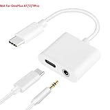 USB C to 3.5mm Audio Adapter, HiMusic 2 in 1 USB Type C Male to 3.5mm Female Earphone Converter Dongle and Charging Adapter Compatible with Google Pixel 3/3 XL, Galaxy Note 10/10 Plus and More (White)