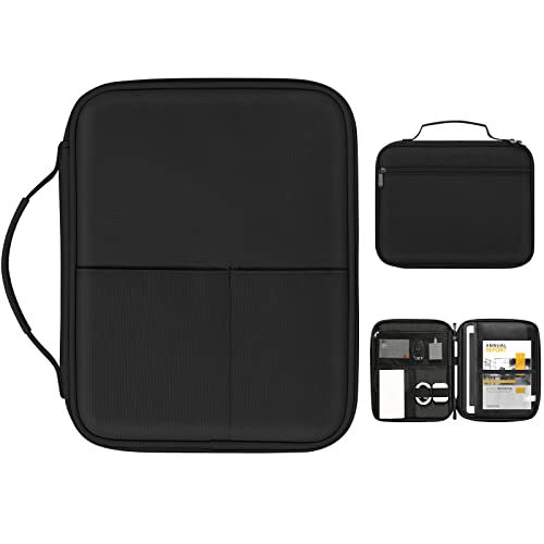 Dadanism 9-11 Inch Tablet Sleeve Case for iPad 10.2 2021-2019, iPad Pro 11 2021, iPad Air 5/4 10.9, iPad 10th Gen 10.9 2022, Galaxy Tab A8 10.5/Tab S6 Lite 10.4, Handbag with Multiple Pockets, Black
