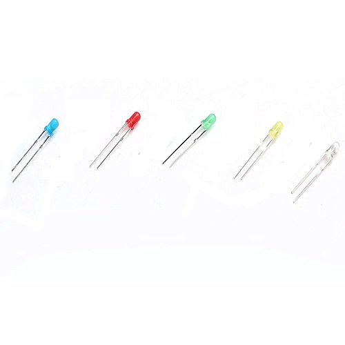 Solu 50 pcs 3mm LED Round Red Yellow Green Light-emitting diode Mix Color//50 Pcs 3mm LED Red Green Blue Yellow White Light Emitting Diode Lamp 2 Pins// 50pcs/set 3mm LED Light-emitting Diode Component Assorted Kit DIY LEDs