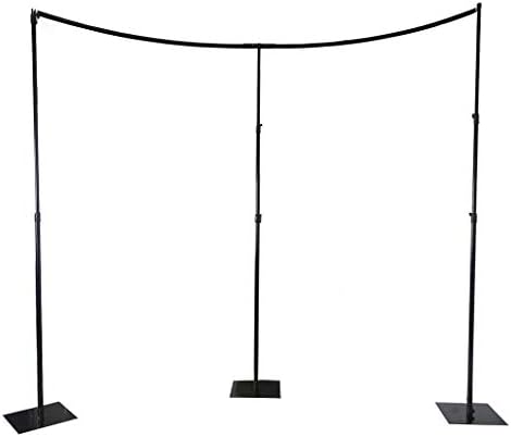 BalsaCircle 11 feet Heavy Duty Adjustable Curved Pipe and Drape Kit Backdrop Support Stand - Wedding Ceremony Photo Booth Studio
