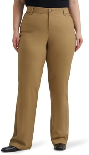 women's lee modern series curvy fit maxwell dress pants Lee Women's Plus-Size Modern Series Curvy Fit Maxwell Trouser, Brown City Grid, 22W Medium at Amazon Women's Clothing store