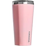 Corkcicle Tumbler Insulated Stainless Steel Bottle/Thermos, 16 oz, Rose Quartz (16oz, Rose Quartz)...