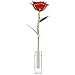 DEFAITH Crystal Vase Stand for Gold Rose, Fresh-Cut Rose Flowers Decorative Centerpiece for Home or Table 1.18