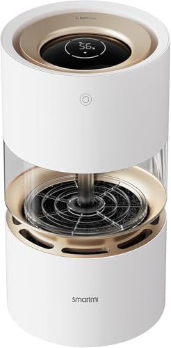 smartmi Evaporative Humidifier Rainforest, 3L Cool No Mist Humidifiers for Bedroom, Visible Raindrops, Top-fill, Air Humidifiers for Baby, Self-Cleani