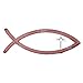 Jesus Fish Cross Christian Ichthus Small Weatherproof Auto Emblem - Silver