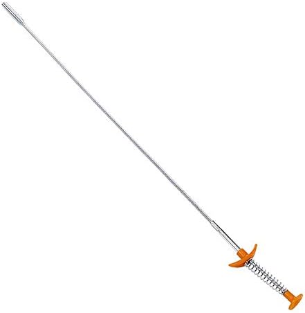 Manakayla Flexible Hand-Pinch Pressable Sewer Picker Picker Sewer Garbage Clip Dredge Silver 85055mm