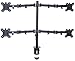 Stand Steady Clamp-On 4 Monitor Mount Desk Stand | Height Adjustable Quad Monitor Stand with Full Articulation VESA Mounts | Fits Most LCD/LED Monitors 13-32 Inches | Easy Set-Up Four Monitor Arm