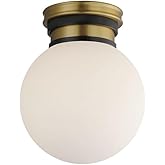 Maxim Lighting 32481SWBKNAB San Simeon - 7W 1 LED Semi-Flush Mount-11.75 Inches Tall and 7.75 Inches Wide