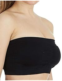 UNIQUE STYLES ASFOOR Bandeau Padded Tube Top Strapless Seamless Bra Stretchy Bralette Basic Layer for Women