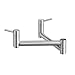 BLANCO, Satin Nickel 441195 CANTATA Wall-Mounted Pot Filler