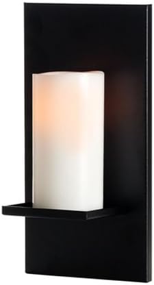 Mariano Metal Decor WA-CAN-1-BLK Black Ridge Candle Sconce/Metal Wall Decor Art