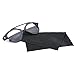 GAMT Fashion Metal Crossbar Aviator Sunglasses Flat Reflective Mirror Cateye Polarized Sunglasses UV400 Black-sliver grey