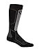 Icebreaker Merino Women's Ski+ Light Over The Calf Socks, Oil/Black/Silver, Small