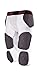 Cramer Thunder 7 Pad Football Girdle With Integrated Hip, Thigh and Tailbone Pads, Designed for Protection from High Impacts, High Hip Pad Coverage, Extra Thigh Protection Padding, White, X-Large