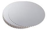 Round Cake Boards - 12-Pack Cardboard Scalloped Cake Circle Base, 10-Inch Diameter, Silver