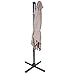 Sundale Outdoor 8.2ft Square Offset Hanging Umbrella Market Patio Umbrella Aluminum Cantilever Pole with Crank Lift, Corss Frame, Polyester Canopy, 360°Rotation, for Garden, Deck, Backyard (Tan)