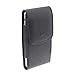 Black Leather Carry Case Side Cover Belt Holster Swivel Clip for BlackBerry Key2 - BlackBerry Key2 LE - BlackBerry KEYone
