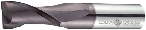 Cobra Carbide 24148 Micro Grain Solid Carbide Regular Length General End Mill, TiAlN Coated, 2 Flute, 30 Degrees Helix, Square End, 20mm Cutting Length, 7.0mm Cutting Diameter, 63mm Length (Pack of 1)