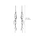 Long Earrings for Women Dangle Drop Earrings Silver Fashion Twist Wave