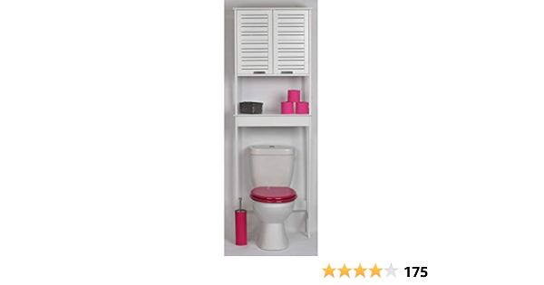 TENDANCE Mueble para baño WC - 2 puertas y 1 estante ...