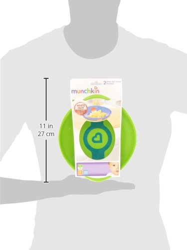 Munchkin White Hot Toddler Plates, 2 Count