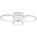 ROYAL PEARL Room Decor Modern Chandelier Dimmable LED Flush Mount Ceiling Light for Living Room Bedroom Kitchen Meeting 4000lm 50W, 6000k, UL Listed Acrylic and Iron