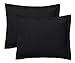 Today’s Home Tailored Bed Pillow Shams, Cotton Blend Design, Standard, Black, 2-Pack