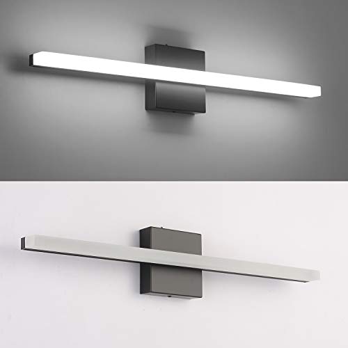 Combuh LED Bathroom Vanity Light Black Mirror Lighting Fixture 24 Inch