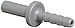 John Guest - PI251208S Acetal Copolymer Barbed Tube Fitting, Stem, 3/8