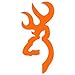 Browning Buckmark 3 inch Decal Sticker ORANGE
