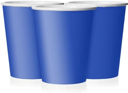 Vibrant Royal Blue Solid Paper Cups (9oz) 14 Count - Vibrant, Eco-Friendly Disposable Drinkware for Parties and Events - Image 3