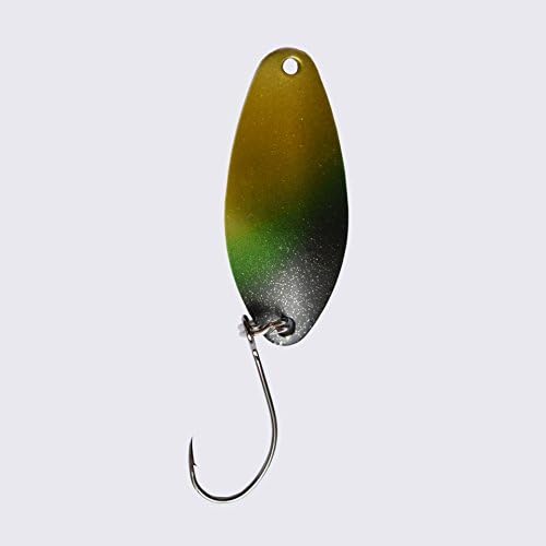 Kelo Fishing Spoon Ultra Light Lights Crius Yellow Jocky Powder in 3 Sizes.