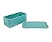 Vencer 10 Inch Rectangular Modern Minimalist Ceramic Succulent Planter Pot - Window Box with Saucer,Office Desktop Potted Stand,Turquoise,VF-001T
