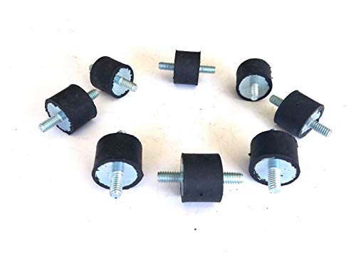 8 Rubber Vibration Isolator Mounts (Rubber 3/4
