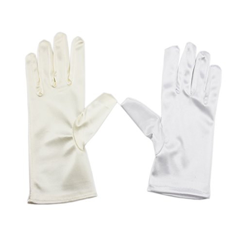 Greenmoe Women's Elegant Short Finger Formal Party Wrist Length Gloves Ivory - Thumbnail 5