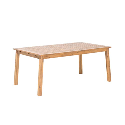 Gartentisch Akazienholz Hellbraun rechteckig ausziehbar 180/240x100 cm Cesana – Bild 5